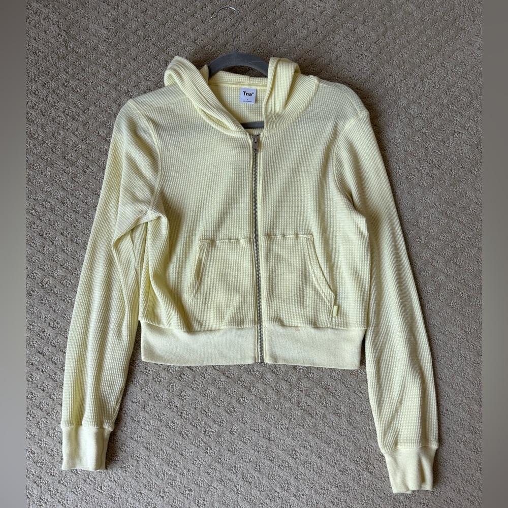 Aritzia TNA Waffle Zip Hoodie